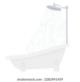 White bath tube. vector illustration