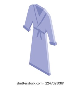 White bathrobe icon isometric vector. Fabric cloth. Soft bundle
