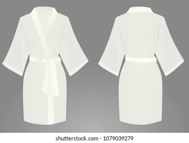 White bathrobe. vector illustration 