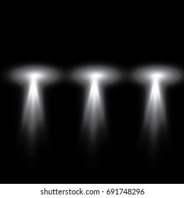 White Beam Lights Set Different Shapes Stock Vector (Royalty Free ...