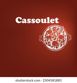 White bean meat casserole - Cassoulet. The dish is popular all over the world.