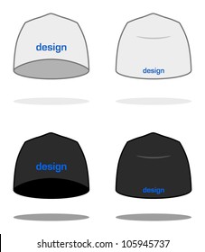 Download White Beanie Design Template Sample Logos Stock Vector Royalty Free 105945737