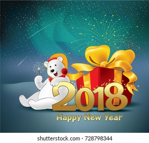 White Bear Cards and Gifts - Happy New Year 2018