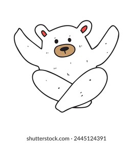 white bear collection. Can be used for t-shirt print, kids wear fashion design, baby shower invitation card.