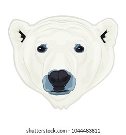 White Bear Face Vector Stock Vector (Royalty Free) 1044483811 ...