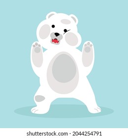 vector de dibujos animados del oso blanco