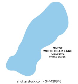 White Bear Lake (Minnesota,United States) Map Vector