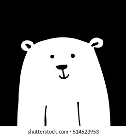 White bear, sketch for your design