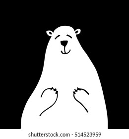 White bear, sketch for your design