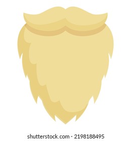 White beard icon cartoon vector. Santa beard. Costume claus