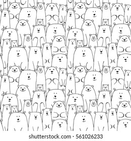 Familia de osos blancos, diseño sin fisuras
