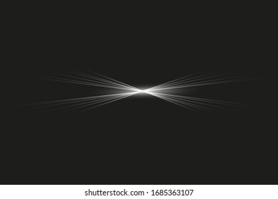 White beautiful light explodes in a transparent explosion. Vector, bright illustration for a perfect effect with sparkles. Bright Star. Transparent gloss gloss gloss, bright flash.