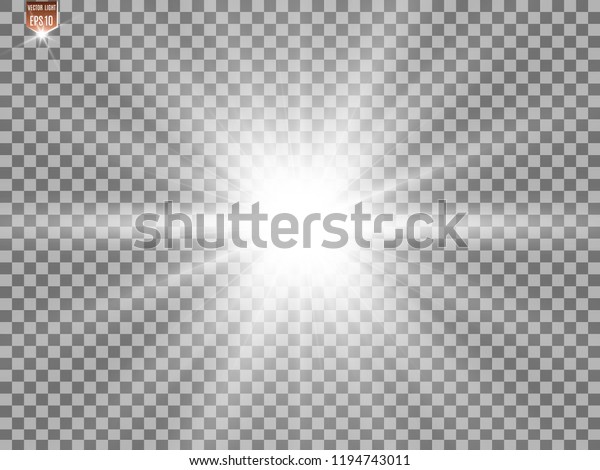 White beautiful light explodes with a transparent\
explosion. Vector, bright illustration for perfect effect with\
sparkles. Bright Star. Transparent shine of the gloss gradient,\
bright flash.