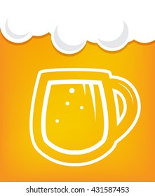 White beer mug icon