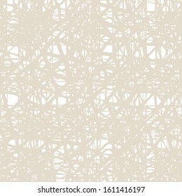 White and Beige Vector seamless check pattern. Allover pattern. Ink grunge grid. Hand drawn seamless check pattern. Graphic background with ethnic tartan. Seamless check pattern background.
