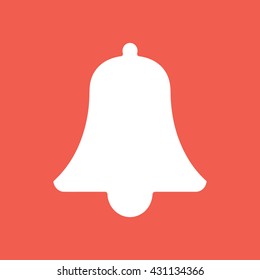 White bell vector icon illustration