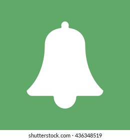 White bell vector icon illustration