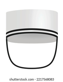 White bellboy hat. vector illustration