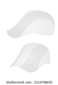 White beret cap. vector illustration