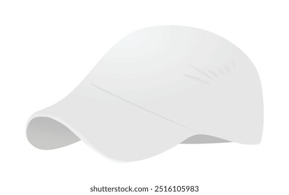 Gorra boina blanca. Ilustración vectorial
