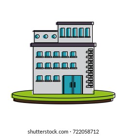 white big city building icon image 