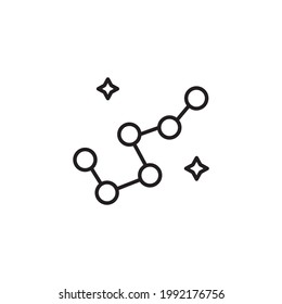 white big dipper vector icon on black background. modern flat big dipper from astronomy concept vector sign symbol can be use for web, mobile and logo. Big dipper icon from Astronomy collection.