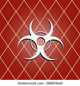 white bio hazard sign vector illustration.