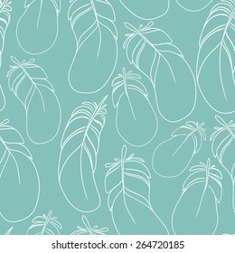 White bird light feather plumage seamless pattern background vector illustration