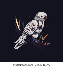 white bird logo vector illustration