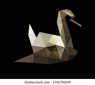 

Papel vectorial blanco y un poco verde Papel polo Ilustración de pájaro sobre fondo oscuro  