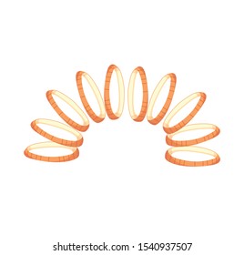 white bitter onion vector illustration