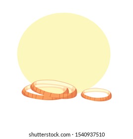 white bitter onion vector illustration