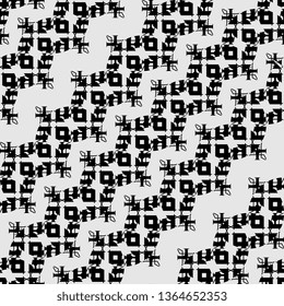 White and Black Abstract art deco geometric background