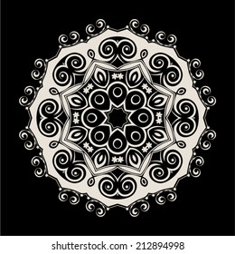 White and black abstract fantastic element