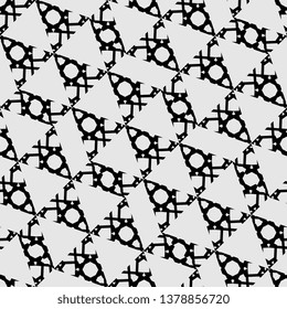 white black Art deco pattern for textile, ceramic tiles and designs Illustration
