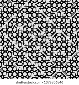white black Art Deco Pattern for coloring book. Seamless decorative background