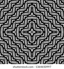 white black Art Deco Seamless ethnic and tribal pattern Hand drawn ornamental stripes