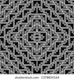 white black Art Deco Seamless argyle background pattern in pastel brown colors. Vector illustration