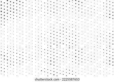 White and black background with dots of different sizes. Background minimalistic