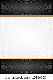 weißer und schwarzer Hintergrund mit Ornamenten