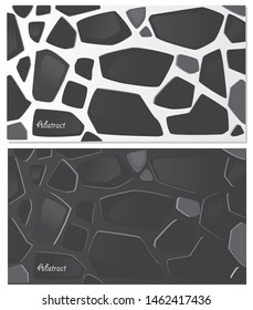 white and black background with stones pattern