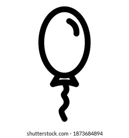 Eine weiße und schwarze Ballon-Element-Illustration für das neue Jahr. Dieses Element kann als Icon oder für viele besondere Zwecke verwendet werden.