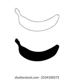 white and black banana fruit vector