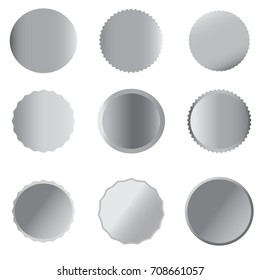 white and black banner on white background. gray price tags, labels, stickers and ribbons.
