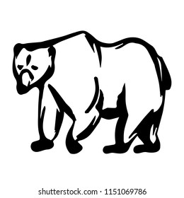 White Black Bear Silhouette Stock Vector (Royalty Free) 1151069786 ...