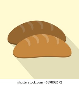 White black bread icon