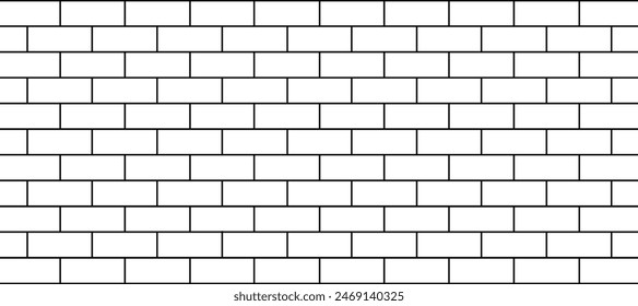 White and black brick wall background