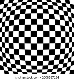 White and black checkerboard pattern background. Vector background. Embossed background.