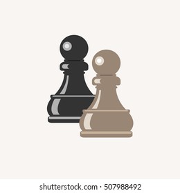 White and black chess figures

