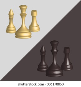 White and black chess set